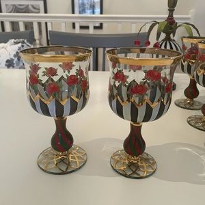 MacKenzie-Childs Heirloom Water Goblet SET of TWO